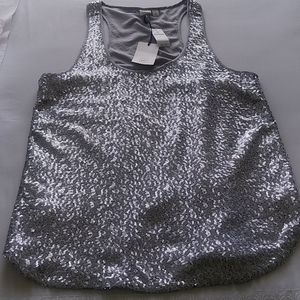 GAP silver sequence racer back tank size M